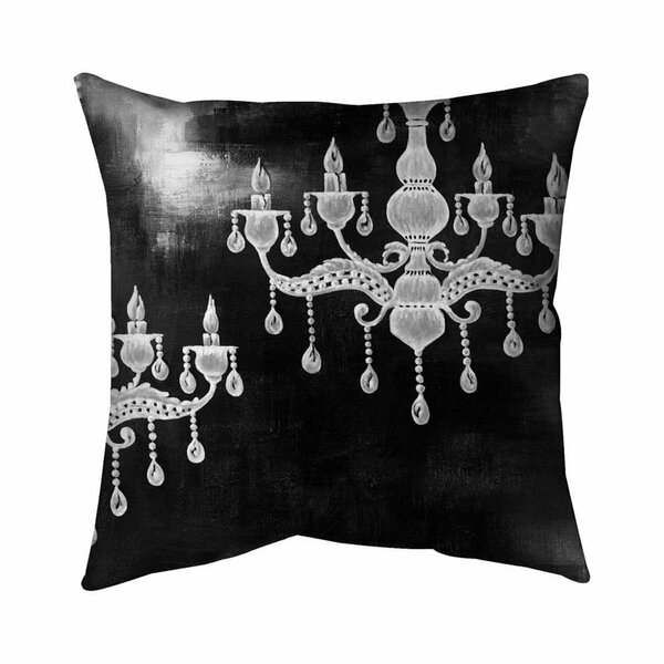 Fondo 20 x 20 in. White Chandeliers-Double Sided Print Indoor Pillow FO2798511